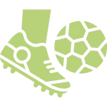 Football boot with soccer ball graphic